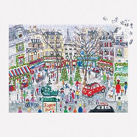 Puzzle din folie Galison Michael Storrings Crăciun la Paris 1000 de piese, Galison