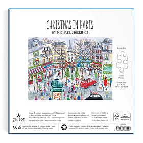 Puzzle din folie Galison Michael Storrings Crăciun la Paris 1000 de piese