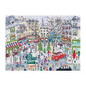 Puzzle din folie Galison Michael Storrings Crăciun la Paris 1000 de piese
