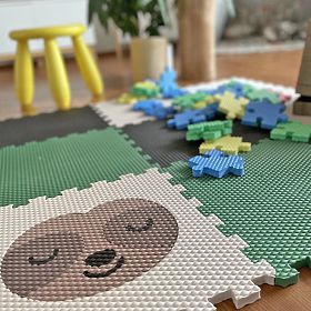 Puzzle din spumă 9 piese - leneș și curcubeu, VYLEN