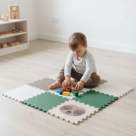 Puzzle din spumă 9 piese - leneș și curcubeu