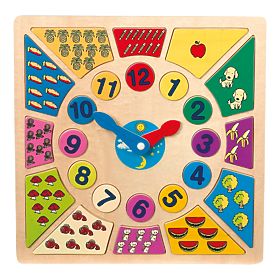 Puzzle educațional Small Foot Insertion pentru a învăța ore
