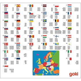 Puzzle educativ Harta Europei - puzzle din lemn