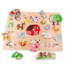 Puzzle mare din lemn La țară