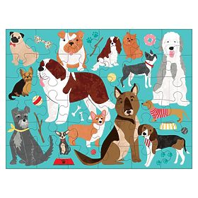 Puzzle Mudpuppy Câini în săculeț textil 36 de piese, Mudpuppy