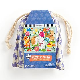 Puzzle Mudpuppy Paradă de primăvară în săculeț textil 36 de piese, Mudpuppy