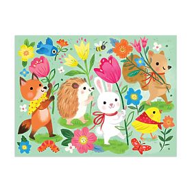 Puzzle Mudpuppy Paradă de primăvară în săculeț textil 36 de piese, Mudpuppy