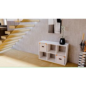 Raft cu polițe 2x3 - alb, Ourbaby®