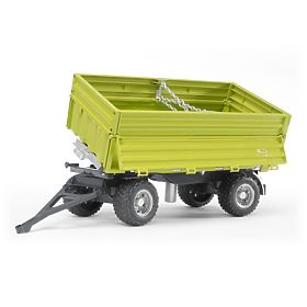 Remorcă basculantă Bruder FLIEGL verde, cu basculare pe trei laturi