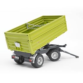 Remorcă basculantă Bruder FLIEGL verde, cu basculare pe trei laturi