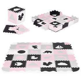 Saltea de spumă cu gard puzzle piscină uscată 36 de piese ECOTOYS