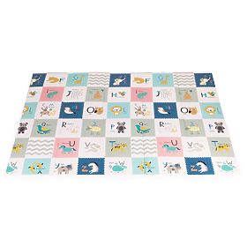 Saltea din spumă pentru copii 200x150 cm educativă, dublă față, pliabilă, cu măsură de creștere și a