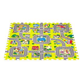 Saltea de spumă pentru copii oraș 9 piese 90,5x90,5 cm IPLAY