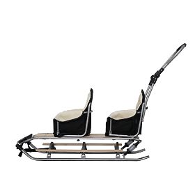 Sanie pentru gemeni Duo Sport - culoare scaun negru