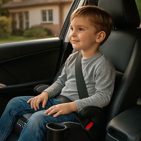 Scaun auto pentru copii i-SIZE înălțime 125-150 cm suport pentru băuturi ECOTOYS, EcoToys