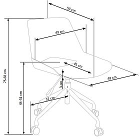Scaun de birou Scorpion - cenușiu, Halmar