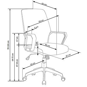 Scaun de birou Spin - bej - alb