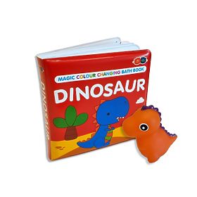 Set carte cu jucărie care își schimbă culoarea - Dinozaur