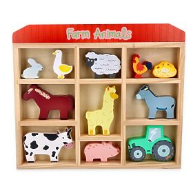 Set de animale de fermă în cutie