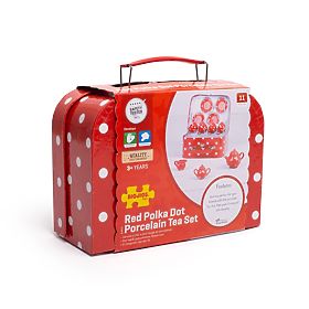 Set de ceai cu buline roșii Bigjigs Toys, Bigjigs Toys
