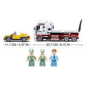 Set de construcție Sluban Town M38-B0879 - Camion de tractare cu platformă basculantă, Sluban