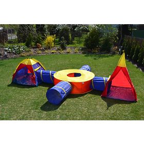 Set de corturi pentru copii 7 în 1 case + 4 tuneluri, IPLAY