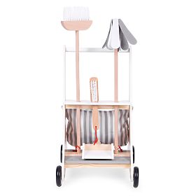 Set de curățenie din lemn cu cărucior ECOTOYS