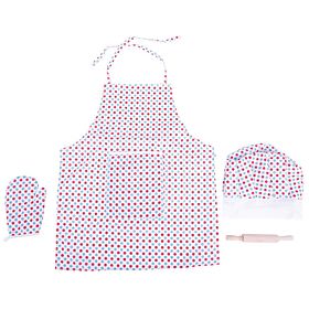 Set de gătit Bigjigs Toys cu șorț cu buline, Bigjigs Toys
