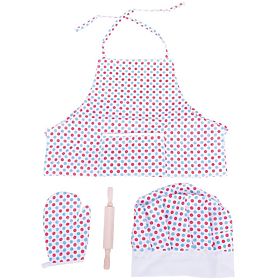 Set de gătit Bigjigs Toys cu șorț cu buline, Bigjigs Toys