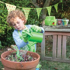 Set de instrumente de grădină Bigjigs Toys în geantă de pânză verde