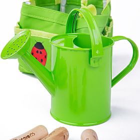 Set de instrumente de grădină Bigjigs Toys în geantă de pânză verde