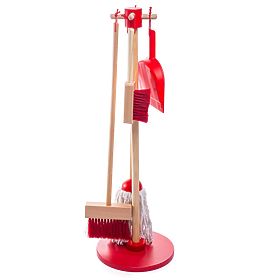 Set de joacă de curățenie Bigjigs Toys roșu, Bigjigs Toys