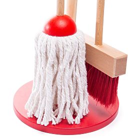 Set de joacă de curățenie Bigjigs Toys roșu