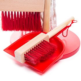 Set de joacă de curățenie Bigjigs Toys roșu