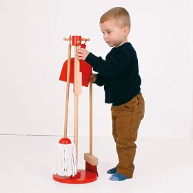 Set de joacă de curățenie Bigjigs Toys roșu
