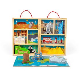 Set de joacă din lemn pentru călători Bigjigs Toys