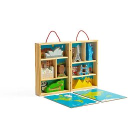 Set de joacă din lemn pentru călători Bigjigs Toys