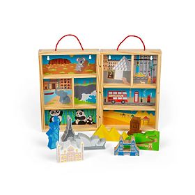 Set de joacă din lemn pentru călători Bigjigs Toys