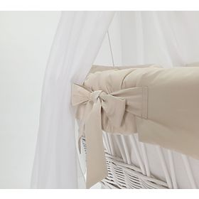 Set de lenjerie din bumbac pentru pătuț din răchită - bej, TOLO