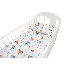 Set lenjerie de pat 120x90 cm FOX - bej