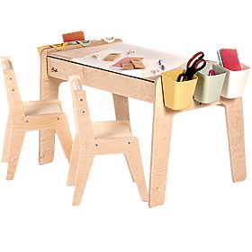 Set de masă și două scaune pentru copii cu accesorii, Ourbaby®