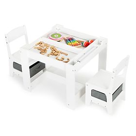 Set de masă și scaune din lemn pentru copii ECOTOYS, EcoToys
