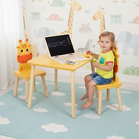 Set de mobilier pentru copii masă + 2 scaune girafă ECOTOYS, EcoToys