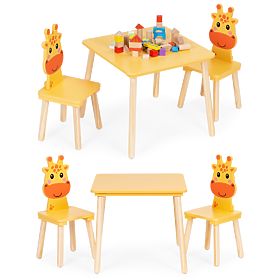 Set de mobilier pentru copii masă + 2 scaune girafă ECOTOYS