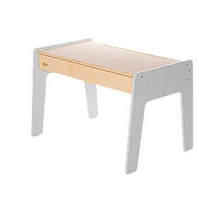 Set de mobilier pentru copii masă și două scaune cu accesorii - gri, Ourbaby®