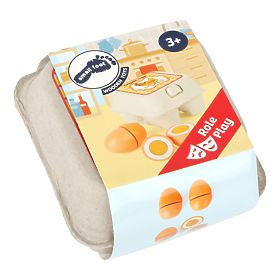 Set de ouă din lemn pentru picioare mici