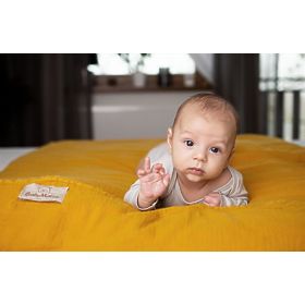 Set de pat Heavens Muslin 3 piese - Mustar