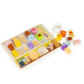 Set din lemn - Cofetărie cu înghețată pentru copii ECOTOYS