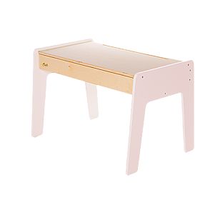 Set pentru copii masă și două scaune cu accesorii - roz, Ourbaby®