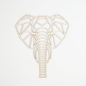 Pictură geometrică din lemn - Elefant - diferite culori, Elka Design